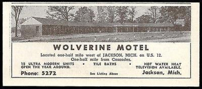 Wolverine Motel - Old Ad